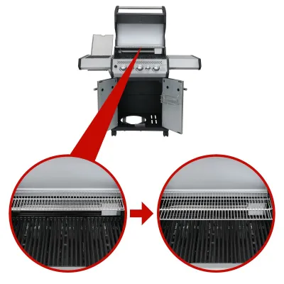 Газовый гриль SANTOS S-318 Black, с боковыми и задними горелками, черный 900273. - 1 - Robinzon.ua