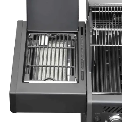 Газовый гриль SANTOS S-418 All Black, с боковыми и задними горелками, черный полностью 890055. - 5 - Robinzon.ua