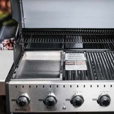 Вок-деко для гриля SANTOS, вставка для грилей Broil King Baron, нержавеющее 900075. - 3 - Robinzon.ua