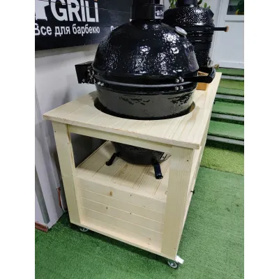 Стол для гриля Primo, Big Green Egg, Kamado Joe деревянный с нишами GRILLI 009694. - 1 - Robinzon.ua