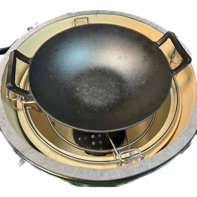 Комплект из камня, чугунной решетки и двухуровневой системы из нержавеющей стали для керамических грилей 47 см GRILLI 006035. - 5 - Robinzon.ua