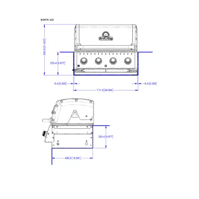 Вбудований газовий гриль Broil King Broil King Baron 420 BI 875653 - 5 - Robinzon.ua