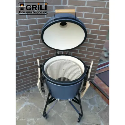 Великий керамічний вугільний гриль, сірий BergHOFF 2415700 - 4 Великий керамічний вугільний гриль, сірий BergHOFF 2415700 - 4 - Robinzon.ua