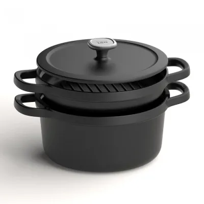 Кастрюля BergHoff Leo Graphite, чугун, диам. 24 см, 5,7 л 3950466. - 1 - Robinzon.ua