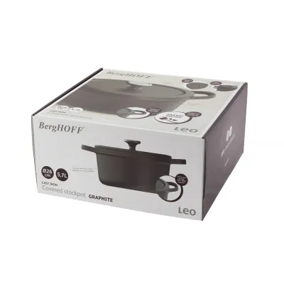 Кастрюля BergHoff Leo Graphite, чугун, диам. 24 см, 5,7 л 3950466. - 5 - Robinzon.ua