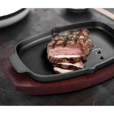 Чугунная сковорода с съемной ручкой и подставкой 33,5х21 см GRILLI 777201. - 5 - Robinzon.ua