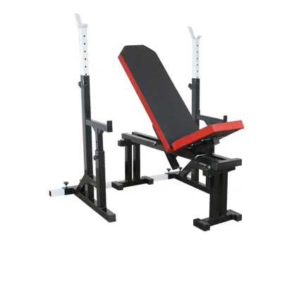 Скамья для жима регулируемая 40 на 40 мм + Стойки со страховочными упорами 40 на 40 мм - 1 - Robinzon.ua