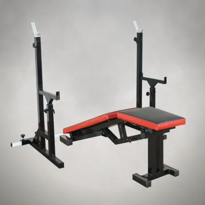 Скамья с отрицательным углом 40 40 мм + Стойки со страховкой 50 на 50 мм - 1 - Robinzon.ua