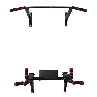 Турник брусья пресс стационарный 3 в 1 KZ-551 Спортивные стенки и турники для дома Черный - 1 - Robinzon.ua