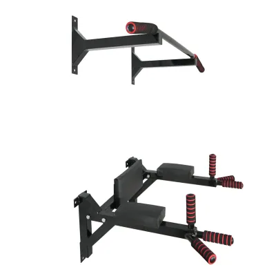 Турник брусья пресс стационарный 3 в 1 KZ-551 Спортивные стенки и турники для дома Черный - 2 - Robinzon.ua