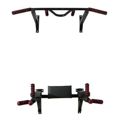 Турник брусья пресс стационарный 3 в 1 KZ-552 Спортивные стенки и турники для дома Черный - 1 - Robinzon.ua