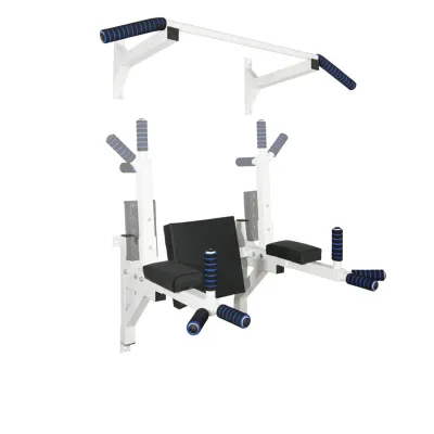 Турник брусья пресс стационарный 3 в 1 KZ-555 Спортивные стенки и турники для дома Белый - 1 - Robinzon.ua
