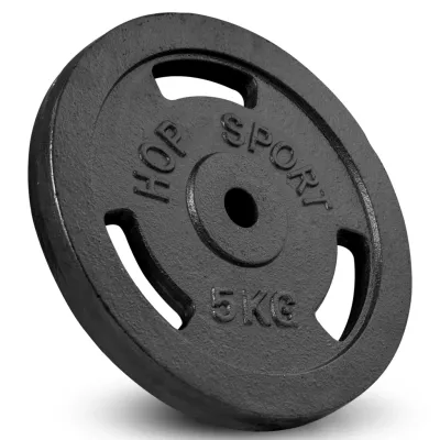 Набор 39 кг Прямой гриф + металлические диски Hop-Sport Strong - 3 - Robinzon.ua