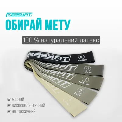 Резинки для фітнесу EasyFit MonoBand набір 5 шт - 4 - Robinzon.ua
