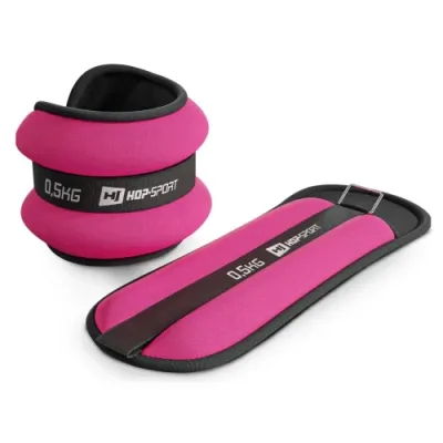 Набор утяжелителей для ног и рук 2х0,5 кг Hop-Sport S001 розовый - 1 - Robinzon.ua