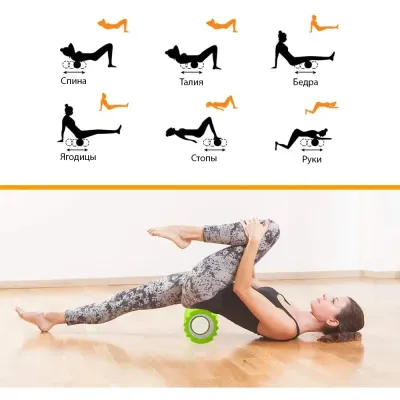 Массажный валик KZ-K1 Роллер Зеленый - 4 Массажный валик KZ-K1 Роллер Зеленый - 4 - Robinzon.ua