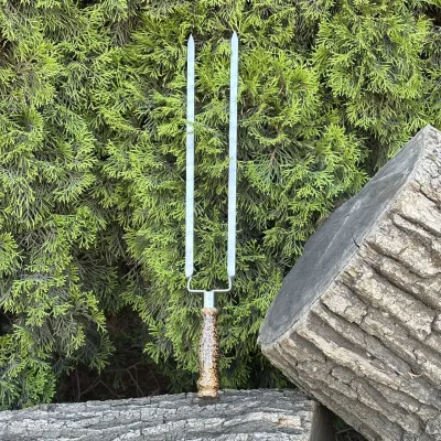 Двойной шампур Mzavod с деревянной ручкой 630х12х3мм мраморный - 2 - Robinzon.ua