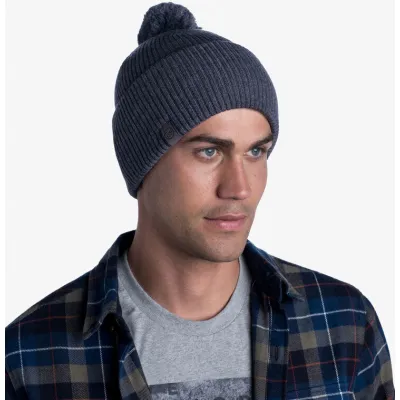 Шапка Buff Crossknit Beanie, Solid Light Grey (BU 126483.933.10.00) - 4 - Robinzon.ua