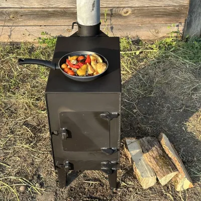 Піч-буржуйка 3мм з варильною поверхнею - 4 Піч-буржуйка 3мм з варильною поверхнею - 4 - Robinzon.ua