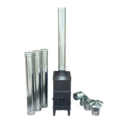 Піч-буржуйка BP/6-ВС_D120 4мм з оцинкованим димарем D120 (4 труби. коліно 90°. коліно 45°. грибок) - 1 - Robinzon.ua