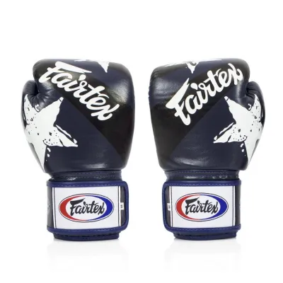 Боксерские перчатки Fairtex BGV1 Nation Print Blue 14 унций - 1 - Robinzon.ua