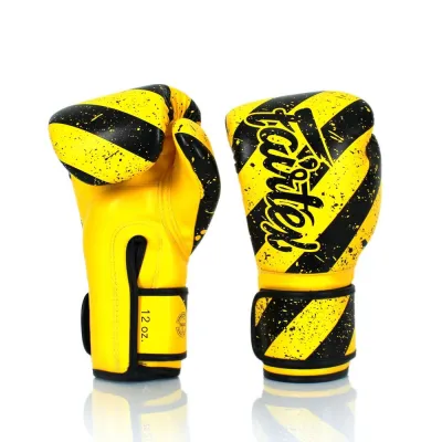 Боксерские перчатки Fairtex BGV14Y Yellow/Black 10 унций - 1 - Robinzon.ua