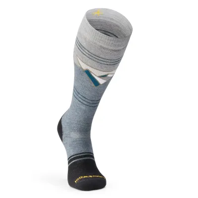 Шкарпетки чоловічі Smartwool Snowboard Full Cushion Mountain Geo Pattern OTC, Pewter Blue, M (SW SW002156.L88-M) - 1 - Robinzon.ua