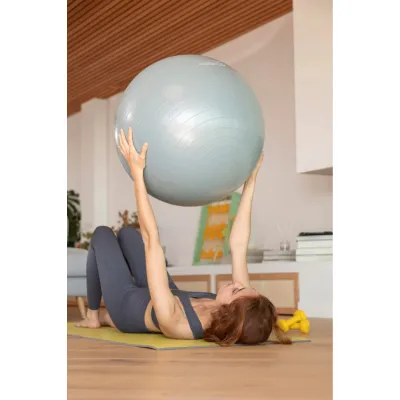 М'яч для фітнесу (фітбол) PowerPlay 4001 &Oslash;65 cm Gymball Сірий + насос - 1 - Robinzon.ua