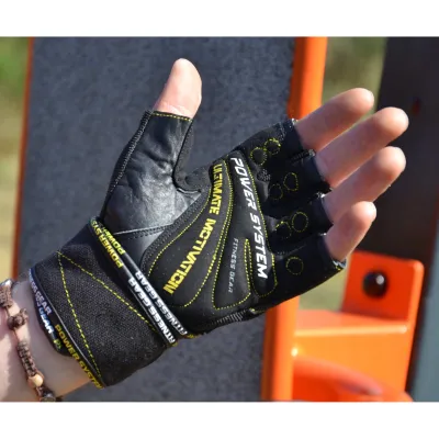 Перчатки для фитнеса и тяжелой атлетики Power System PS-2810 Ultimate Motivation Black/Yellow Line M - 4 - Robinzon.ua