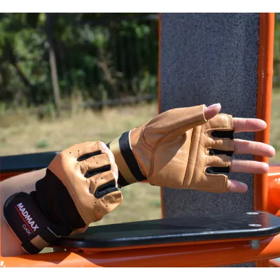 Рукавички для фітнесу та важкої атлетики MadMax MFG-248 Clasic Brown S - 6 - Robinzon.ua