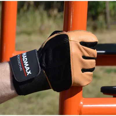 Рукавички для фітнесу та важкої атлетики MadMax MFG-269 Professional Brown XXL - 4 - Robinzon.ua