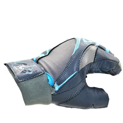 Перчатки для фитнеса и тяжелой атлетики MadMax MFG-921 Voodoo Mid grey/light blue M - 1 - Robinzon.ua