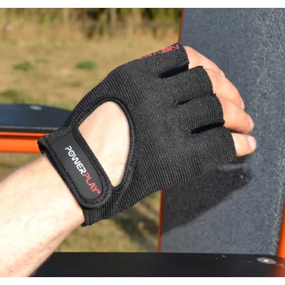 Рукавички для фітнесу та важкої атлетики PowerPlay 9077 Never Stop чорно-червоні L - 1 - Robinzon.ua