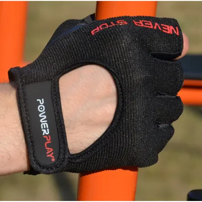 Рукавички для фітнесу та важкої атлетики PowerPlay 9077 Never Stop чорно-червоні L - 4 - Robinzon.ua