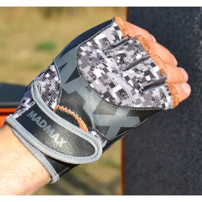 Перчатки для фитнеса и тяжелой атлетики MadMax MFG-831 Mti 83.1 Grey/Digital Camo XXL - 1 - Robinzon.ua