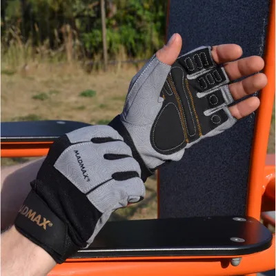 Перчатки для фитнеса MadMax MFG-871 Damasteel Grey/Black XXL - 6 - Robinzon.ua