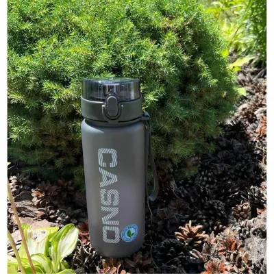 Пляшка для води CASNO 850 мл KXN-1183 Сіра + металевий вінчик - 1 - Robinzon.ua