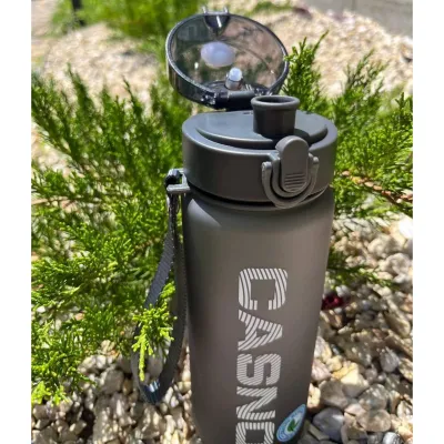 Пляшка для води CASNO 850 мл KXN-1183 Сіра + металевий вінчик - 3 - Robinzon.ua