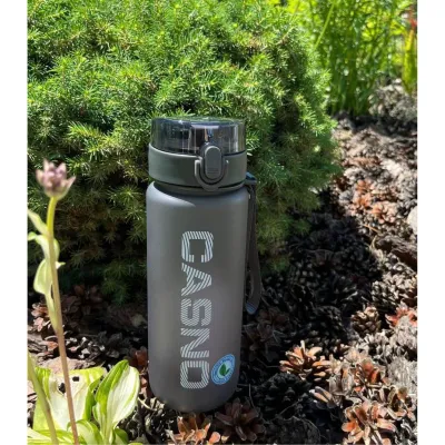 Пляшка для води CASNO 850 мл KXN-1183 Сіра + металевий вінчик - 4 - Robinzon.ua