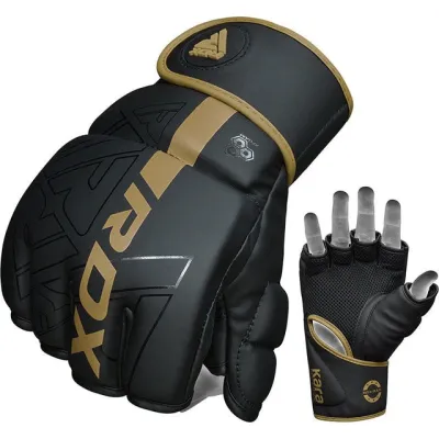 Рукавиці для ММА RDX F6 KARA Matte Golden XL (капа у комплекті) - 6 - Robinzon.ua