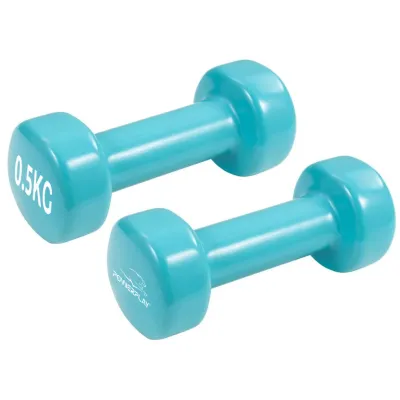 Гантели виниловые PowerPlay 2*0,5 кг. PP_4103 Голубые (2шт. - пара) - 1 - Robinzon.ua