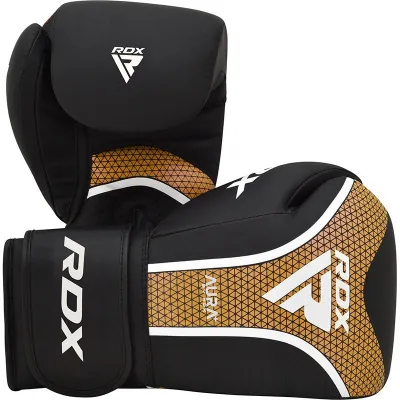 Боксерские перчатки RDX AURA PLUS T-17 Black Golden 14 унций (капа в комплекте) - 2 - Robinzon.ua