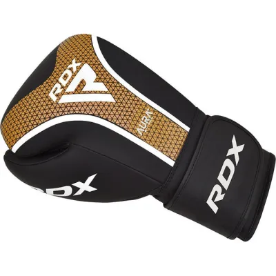 Боксерские перчатки RDX AURA PLUS T-17 Black Golden 14 унций (капа в комплекте) - 3 - Robinzon.ua