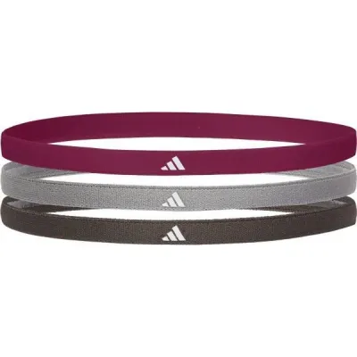 Пов'язки на голову Adidas Hairbands 3pk Чорний, Сірий, Бордовий One Size (ADAC-16201-NL) - 1 - Robinzon.ua