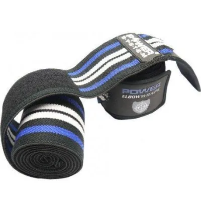 Еластичні бинти на лікоть Power System PS-3600 Elbow Wraps Blue/Black (пара) - 2 - Robinzon.ua