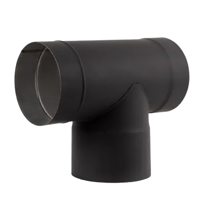 Тройник окрашенный нержавеющий черного цвета 90°, диаметр 160мм, толщина 1мм - 1 - Robinzon.ua