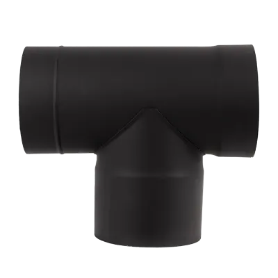 Тройник окрашенный нержавеющий черного цвета 90°, диаметр 160мм, толщина 1мм - 2 - Robinzon.ua