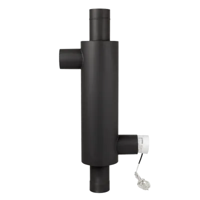 Теплообменник с возможностью принудительного обдува окрашенный нержавеющий черный 110мм - 2 - Robinzon.ua