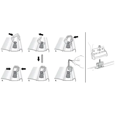 Монтажний комплект Thule 3074 для Toyota Land Cruiser (J200) 2007-2021 / Highlander (mkIII) 2013-2020 (TH 183074) - 1 - Robinzon.ua