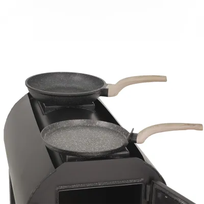 Дров'яна піч опалювальна Екожар Про 150 з двома варильними поверхнями - 1 - Robinzon.ua